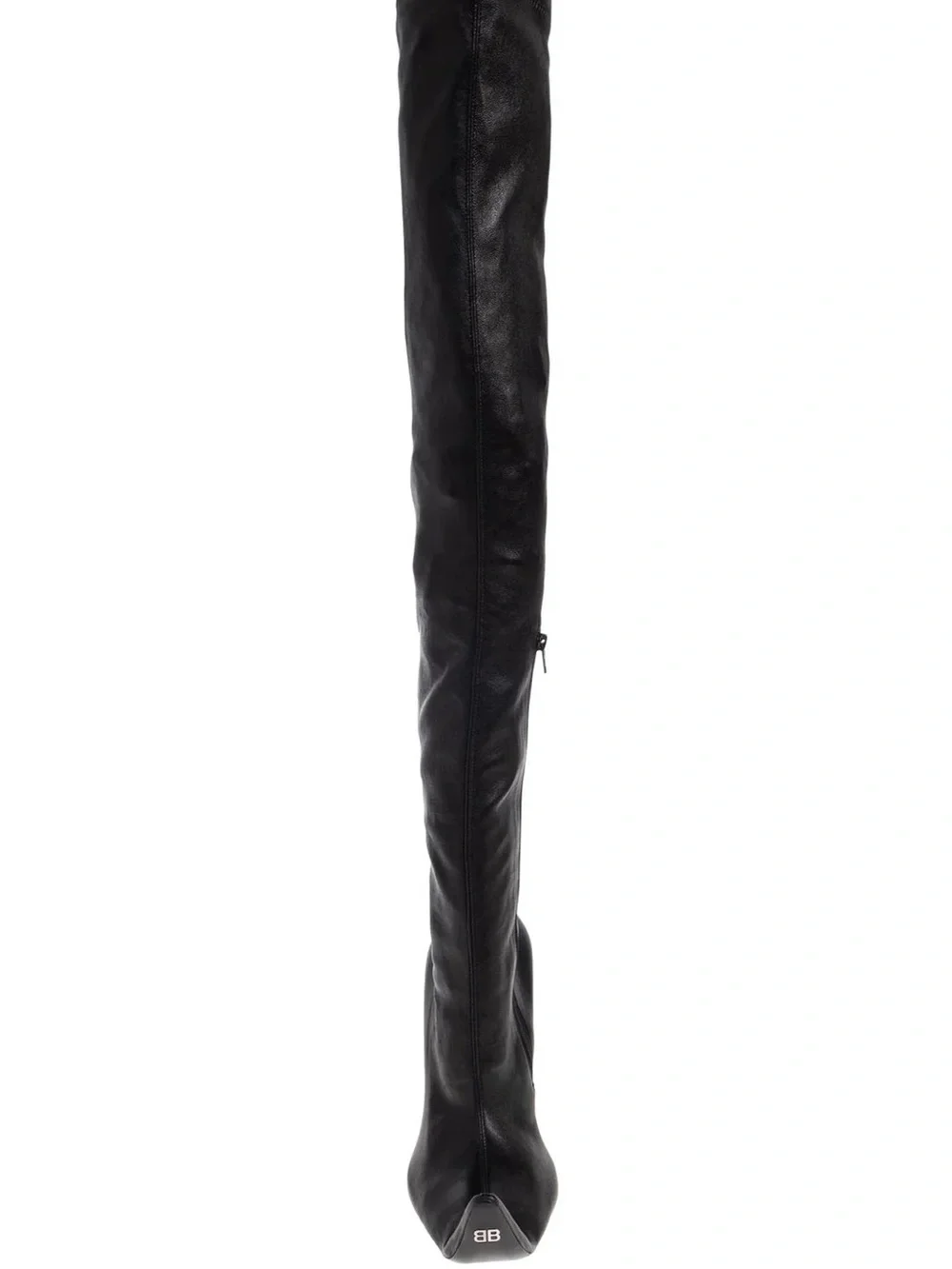 Balenciaga Black Over-the-Knee Pointed Toe Boots